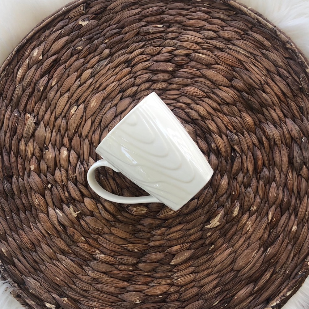 White Faux Wood Grain Mug